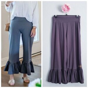 Matilda Jane Big Ruffles Pants in Embrace The Gray